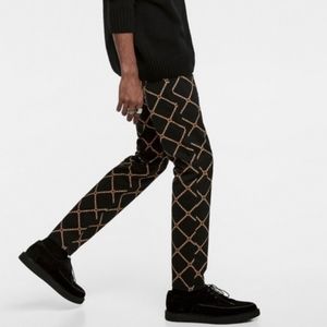 Zara Man Gold Chain Black Pants Size 29